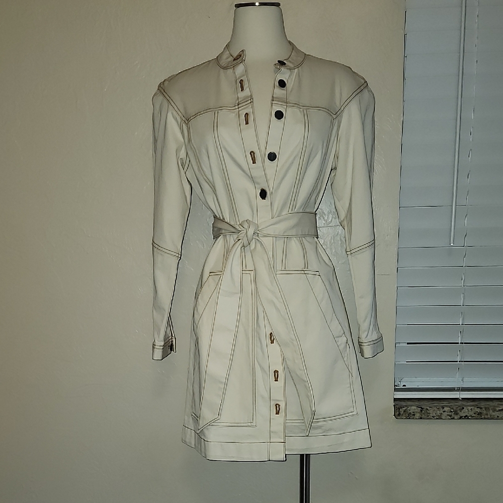Veronica Beard Ecru Denim Mini Dress